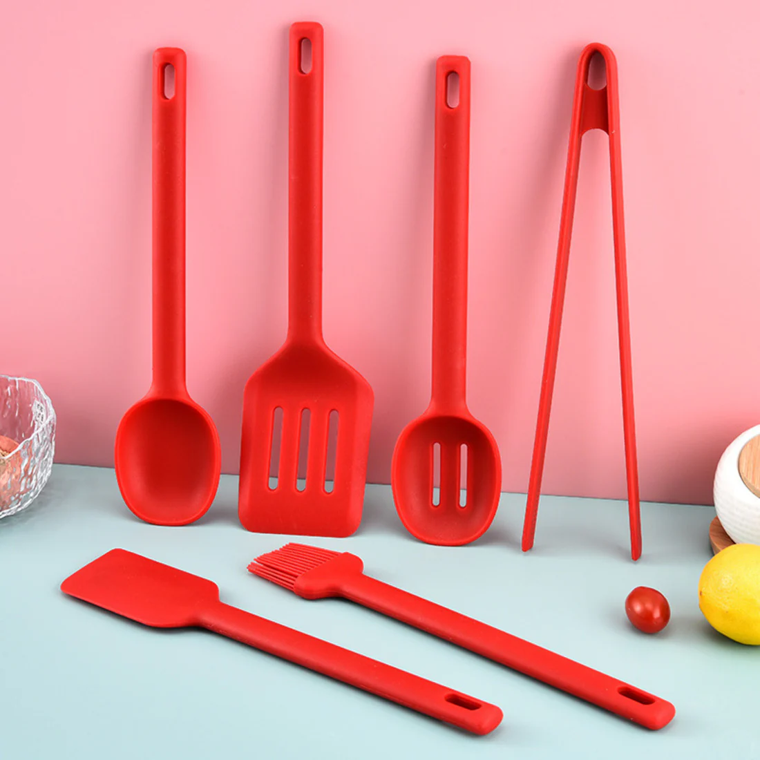 Silicone Cooking Spatula & Ladle Set